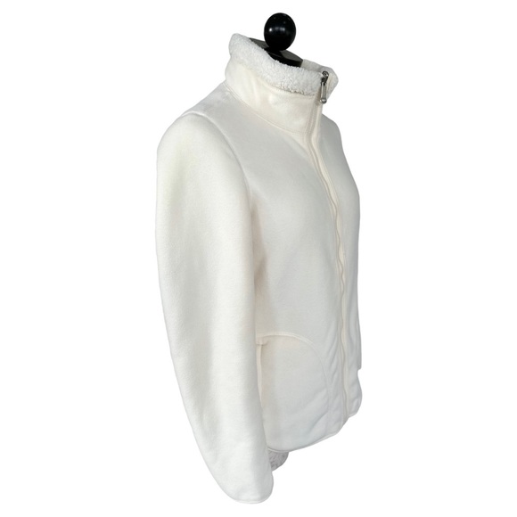 Weatherproof Reversible Plush Fleece Jacket Cream Full Zip Size Small - Picture 2 of 13
